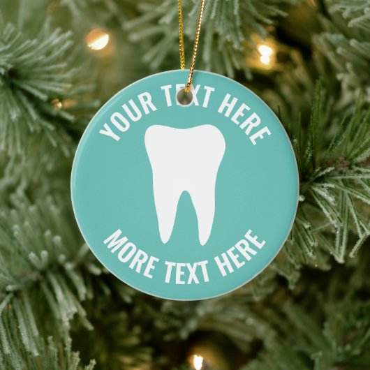 Custom dental office Christmas tree ornament gift (Boom)
