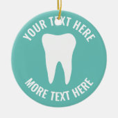 Custom dental office Christmas tree ornament gift (Voorkant)