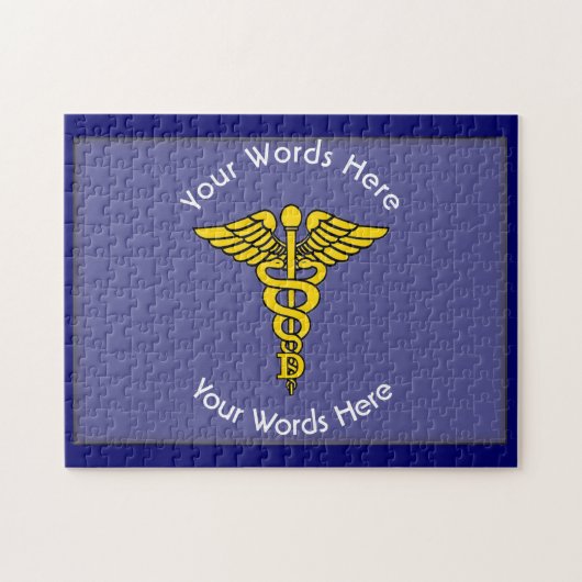 Custom Dentist Caduceus Legpuzzel (Horizontaal)