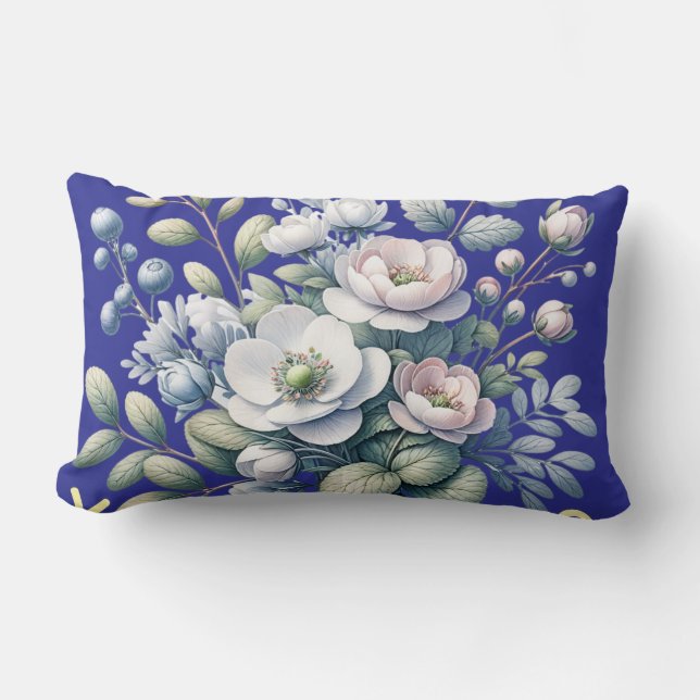 Custom design blue kussen (Voorkant)