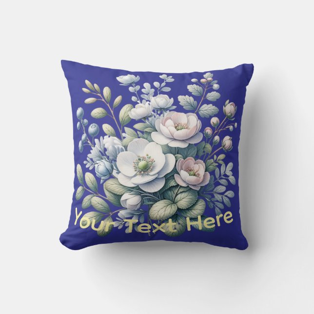 Custom design blue kussen (Voorkant)