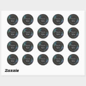 Custom Design-Jouw naam in Urdu Language Ronde Sticker (Vel)