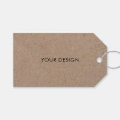Custom Design Logo Kraft Hang Labels met String Cadeaulabel (Voorkant (Horizontaal))
