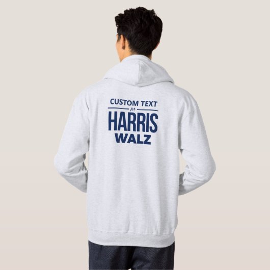 Custom Design voor Harris Walz Hoodie (Achterkant volledig)