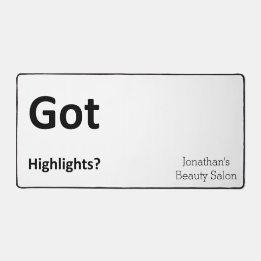 Custom Desk Mat for Salon Owner Barbershop (Recto)