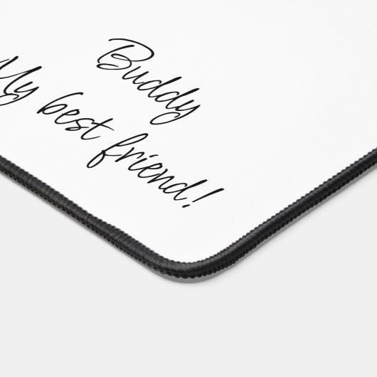 Custom Desk Mat Mans Beste Vriend Hond (Hoek)