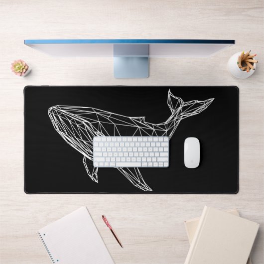 Custom Desk Mat Modern Geometric Whale (Kantoor 1)
