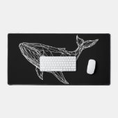 Custom Desk Mat Modern Geometric Whale (Keyboard & Muis)