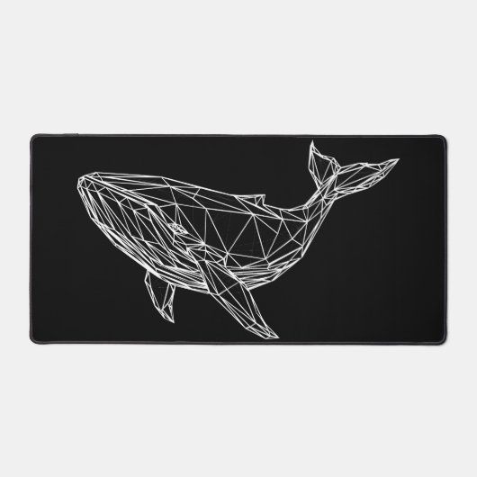 Custom Desk Mat Modern Geometric Whale (Voorkant)