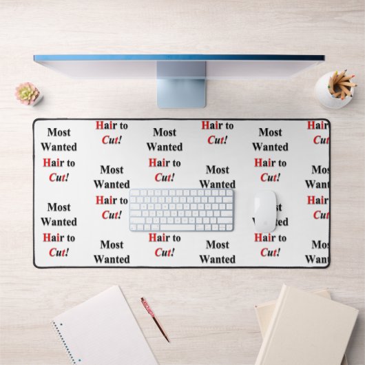 Custom Desk Mat voor Salon Eigenaren Haar te Knipp (Kantoor 1)