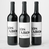 Custom Destination Wedding Welkom bij Los Cabos Wijn Etiket (Flessen)