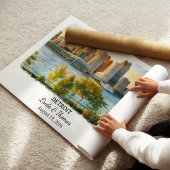 Custom Detroit Wall Art, Michigan Poster