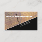 Custom Diagonal Wood Woodworking Professional Visitekaartje (Voorkant)