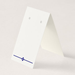 Custom Diamond in Blauw Gevouwen Tent Oorbel Kaart Visitekaartjes