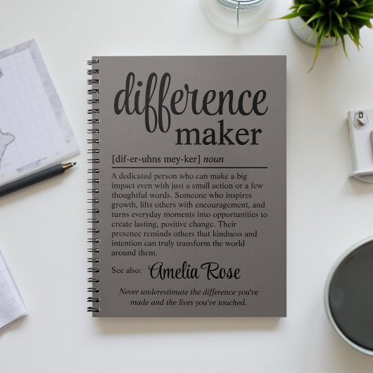 Custom Difference Maker Definition Thank You Notitieboek
