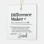 Custom Difference Maker, Mentor Appreciation Gift Keramisch Ornament (Links)