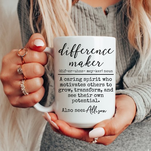 Custom ‘Difference Marker’ Thank You Mug for Boss
