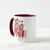 Custom Dinosaur Valentine Card - T‑Rex Be Mine Mug (Devant gauche)