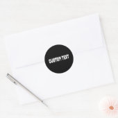 Custom Distortion Glitched Text Effect Ronde Sticker (Envelop)