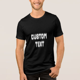 Custom Distortion Glitched Text Effect Tri-Blend Shirt