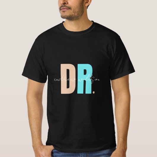 Custom Doctor naam mannen tshirt (Voorkant)