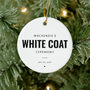 Custom Doctor White Coat Ceremony Afstuderen Keramisch Ornament