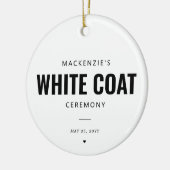 Custom Doctor White Coat Ceremony Afstuderen Keramisch Ornament (Links)