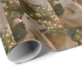 Custom Dog Afbeelding Custom Pet Photo Christmas Cadeaupapier (Rol Hoek)