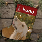 Custom Dog Afbeelding Custom Pet Photo Christmas Kleine Kerstsok