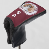Custom Dog Beste Papa Ooit Rood Wit Foto Golfheadcover (3/4 voorkant)
