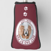 Custom Dog Beste Papa Ooit Rood Wit Foto Golfheadcover (Draai 90)