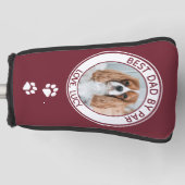 Custom Dog Beste Papa Ooit Rood Wit Foto Golfheadcover (Voorkant)