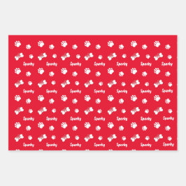 Custom Dog Bone Wrapping Papiervellen Inpakpapier Vel