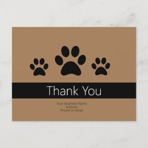Custom Dog Business Bedankt Opmerkingen Briefkaart