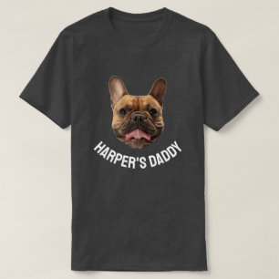 Custom Dog Daddy Dog Gezichtsnaam Hondenliefhebber T-shirt