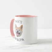 Custom Dog Face Coffee Mug, Grandpa Gift Mok (Voorkant links)