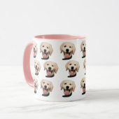 Custom Dog Face Mok | Dog Mom Gift Mok (Voorkant links)