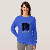 Custom Dog Ideogram Chinese Year Zodiab Women LS T-shirt (Voorkant volledig)