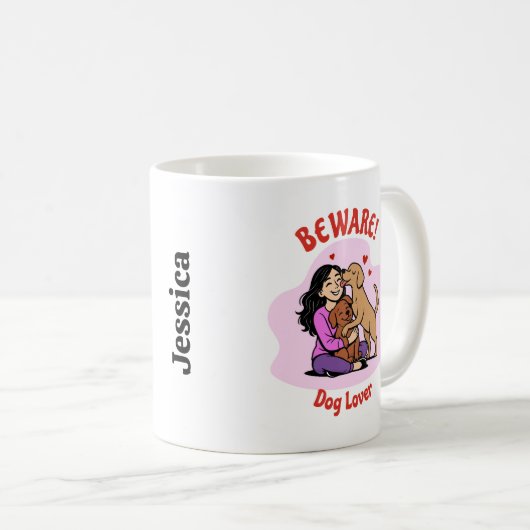 Custom Dog Lover Mug – Personalized Gift (Devant droit)