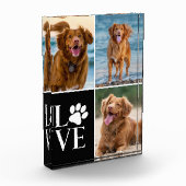 Custom Dog Lover Name Photo 3 Collage Photo Block Fotoblokken (Links)