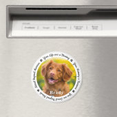 Custom Dog Memorial Photo Fridge Magneet (Insitu (Vaatwasser))