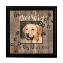 Custom Dog Memorial Rustic Wood Look Urn