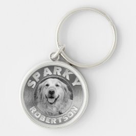 Custom Dog Memorial Silver Sleutelhanger