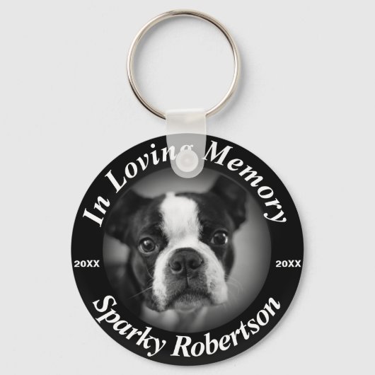 Custom Dog Memorial Sleutelhanger (Voorkant)
