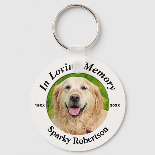 Custom Dog Memorial Sleutelhanger (Voorkant)