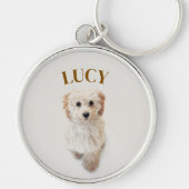 Custom Dog & Name Sleutelhanger – Gepersonaliseerd (Voorkant)