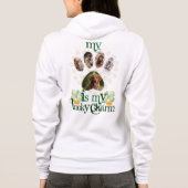 Custom Dog Paw Foto's St Patrick's Day Hoodie (Achterkant)