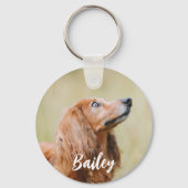 Custom Dog Photo and Name Script Sleutelhanger (Achterkant)