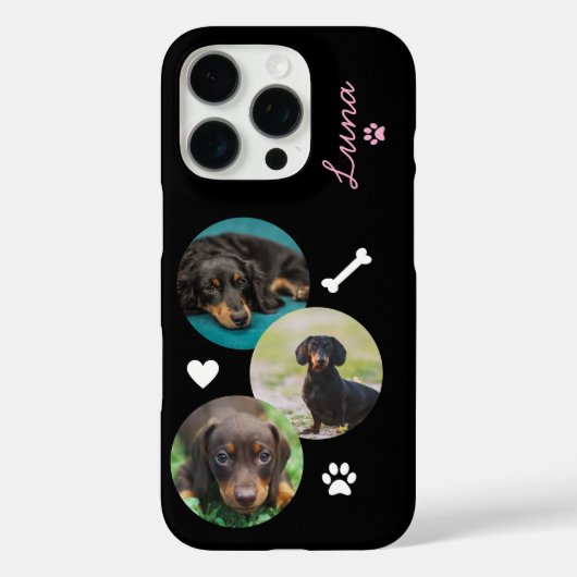 Custom Dog Photo Collage Case-Mate iPhone Case (Achterkant)