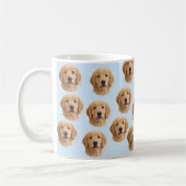 Custom Dog Photo | Cute Personalized Light Blue Koffiemok (Links)